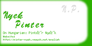 nyek pinter business card
